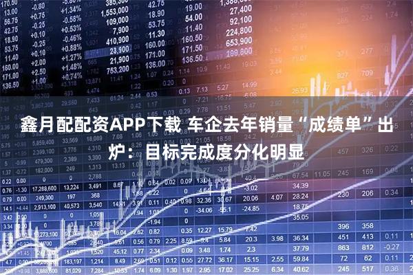 鑫月配配资APP下载 车企去年销量“成绩单”出炉：目标完成度分化明显